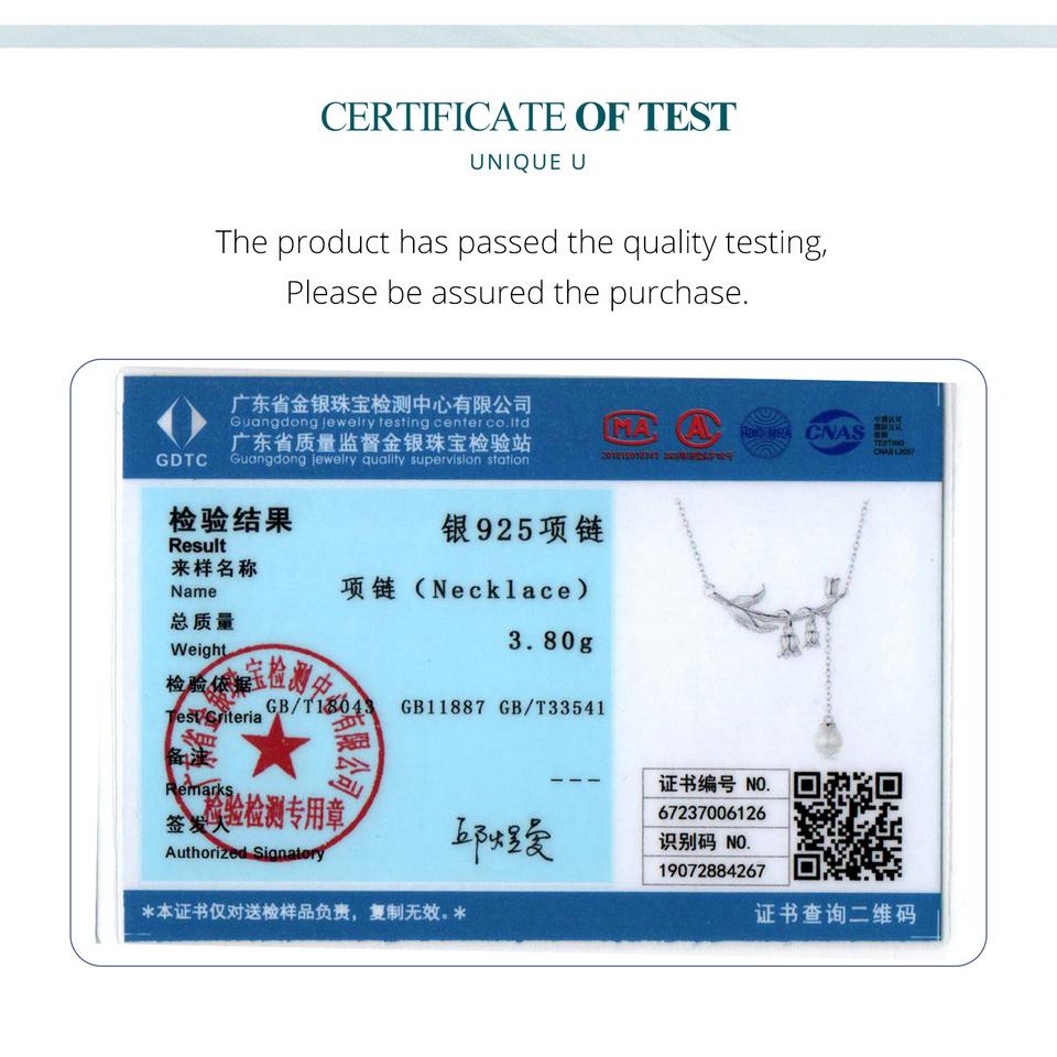 BAMOER 925 Sterling Silber Romantische Maiglöckchen-Halskette für Frauen, Verlobungsgeschenk