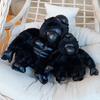 Fluffy Orangutan Gorilla Chimpanzee Plush Toy Stuffed Zoo Animal Plushie Peluche Black Monkey Doll Kids Companion Gift