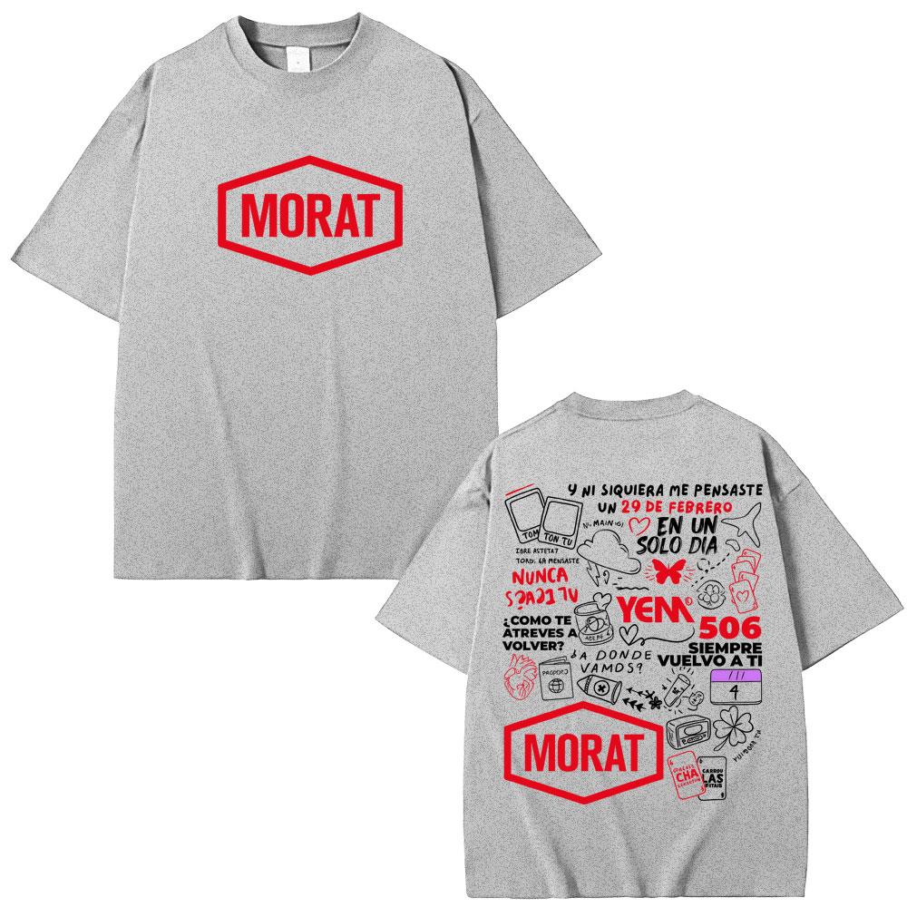 T-shirt Grafiche Stampa Tour Band Rock Morat Uomo Donna Hip Hop Trendy Harajuku T-Shirt Cotone Oversize Regali per Fan T-Shirt