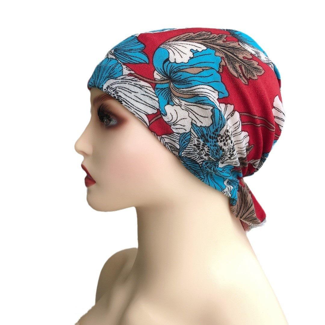 

Стильная женская хлопковая шапка баотоу: Эластичный, дышащий, легкий головной платок для всесезонного использования. One Size