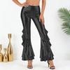 Women's -color Sexy Fitted Irregular-shaped Flared Pants