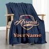 Arsenal Personalized Text Blanket Gift Customizable Blanket Warmthful Decor Perfect for Couch Bedding Seaside Chair Four Seasons Multipurpose