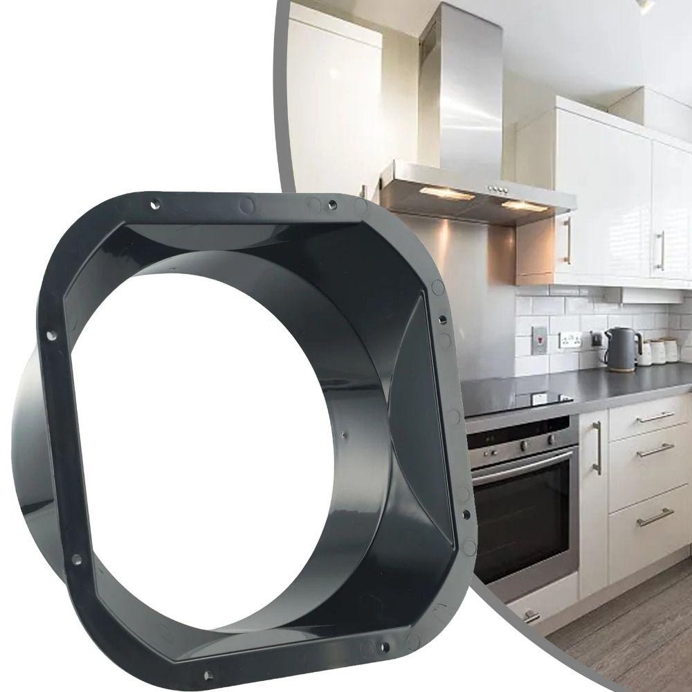 ABS Wall Flange Connector Black Vent Pipe Adapter Exhaust Pipe Connector  Ventilation Pipe