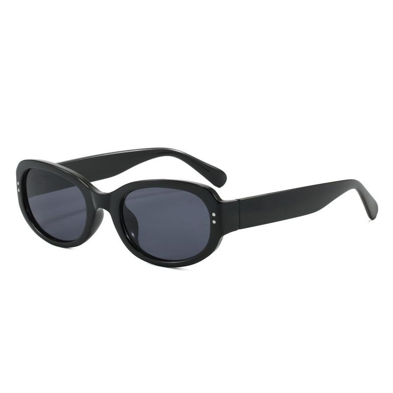 

Korean Style Oval Sunglasses For Women With Uv400 Protection And Polarized Lenses For Outdoor Travel And Fashion BlackFrameGrayLens