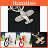 Elegant Zinc Alloy Airplane Keyring With Dazzling Crystals Perfect For Gifting