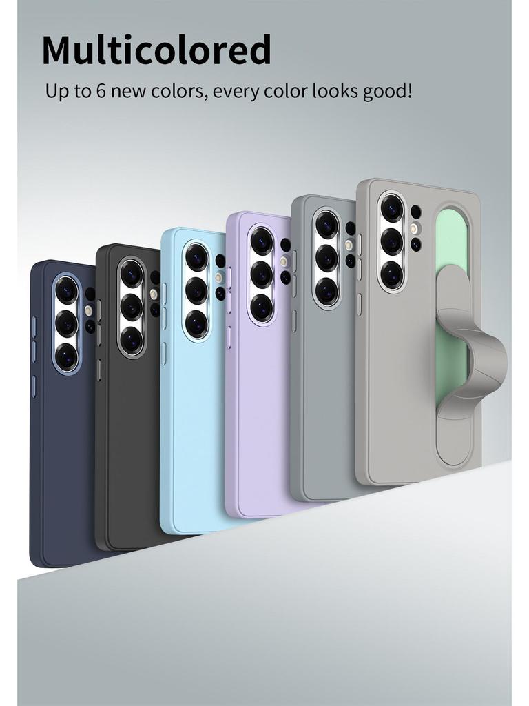 Husă de protecție din silicon pentru telefon Samsung S25FE/S25Ultra/S25Plus cu buton inteligent și brățară de mână