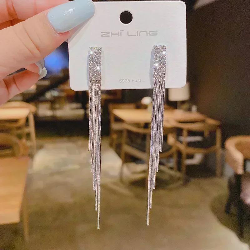 Exquisite Zircon Rhombus Geometric Pendant Earrings For Women Fashion Personalized Daily Accessory Party  Birthday Gifts