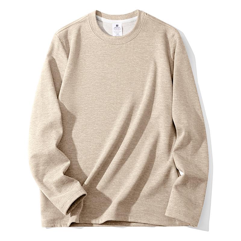 

Футболка мужская 2023 года из шерсти и шелкового бархата с длинным рукавом: Теплая одежда на осень/зиму XL (135-150 Jin Slim Fit)