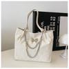 Urban Minimalist Tote Bag For Women Large Capacity Summer Pu Travel With Zipper Closure