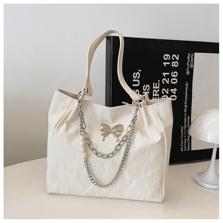 Urban Minimalist Tote Bag For Women Large Capacity Summer Pu Travel With Zipper Closure