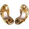 Huayu Dance Performance Shoes: Gold Belly Dance Flats with Soft Sole & High Heel Versatile for Indian and Square Stage