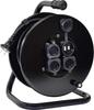 Nichido Industrial Electrician's Drum, 100V, Weatherproof and Dustproof, No Grounding, Good Reel, 20m [FGW20-BK] (20m, Black)
