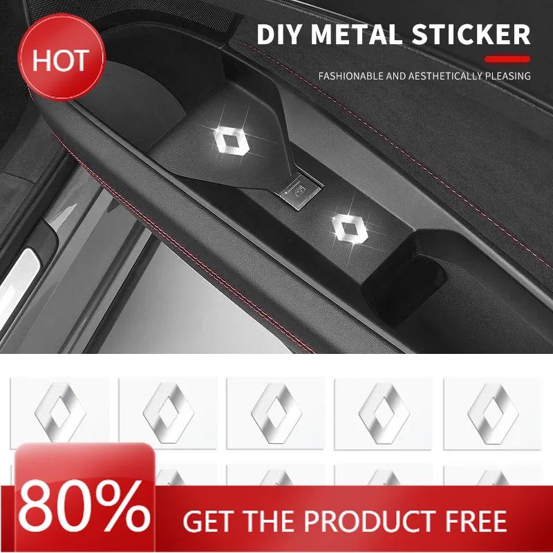 2026 Heiß Für Renault Radkappen 2/5/10 Stück 3D Metall Auto Emblem Logo Dekorative Aufkleber Abzeichen Decal Innenraum Styling Für Renault kol