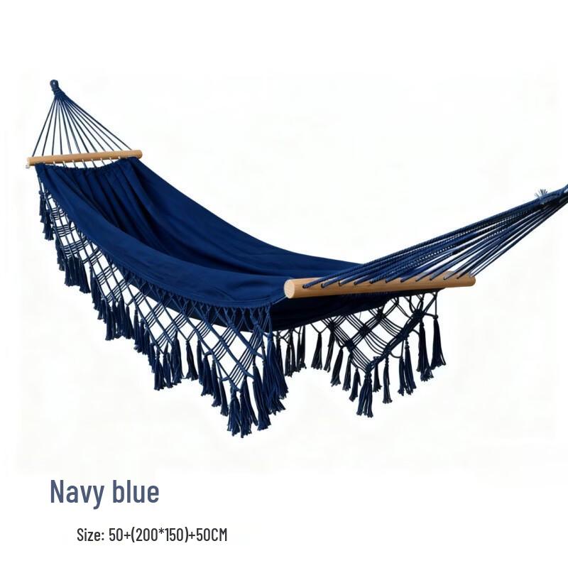 OLOEY Bohemian Tassel Canvas Hammock