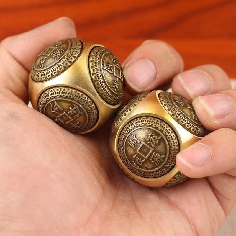 1PC Six-Faced Four Blessing Luck Money Fidget Spinner Adult Antistress Fidget Toys Home Decorations Crafts Party Birthday Gift