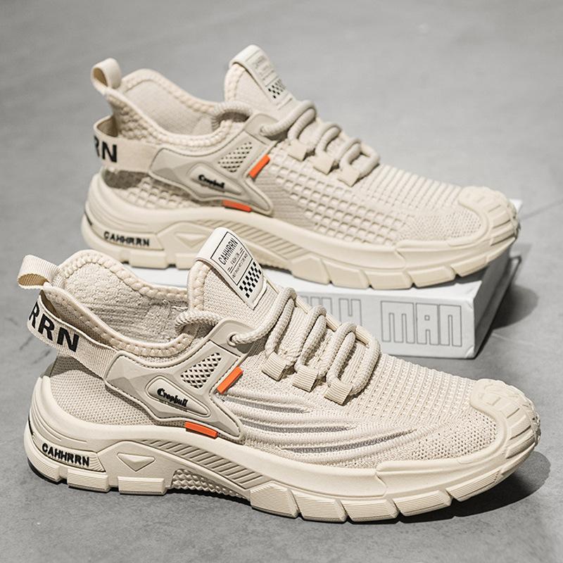2025 New Men's Shoes Summer Breathable Fashion Mesh Fly-woven Men's Casual Lightweight Soft-soled Sports Trendy Shoes
