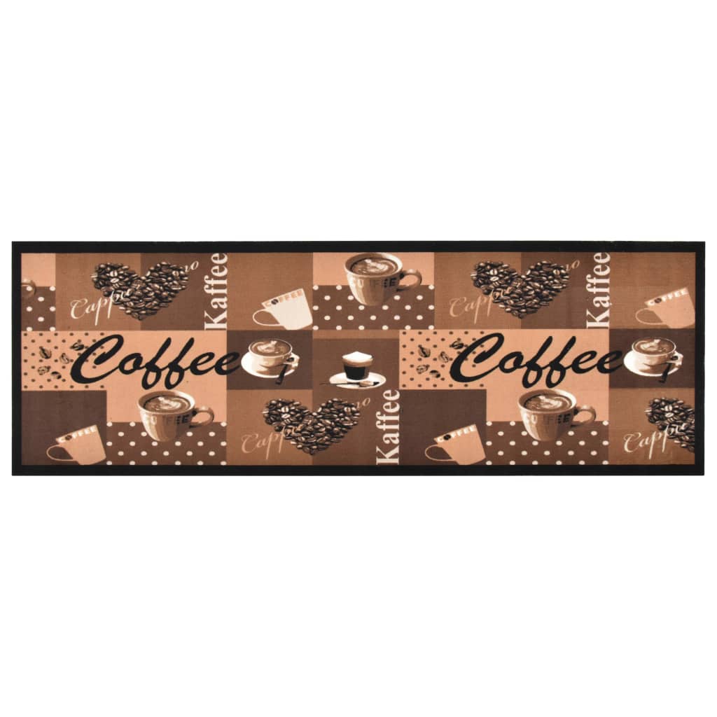 vidaXL Küchenbodenmatte Waschbar Kaffee Braun 45x150 cm braun