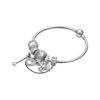 925 Sterling Silver Bangles Women's Silver ZT-0045