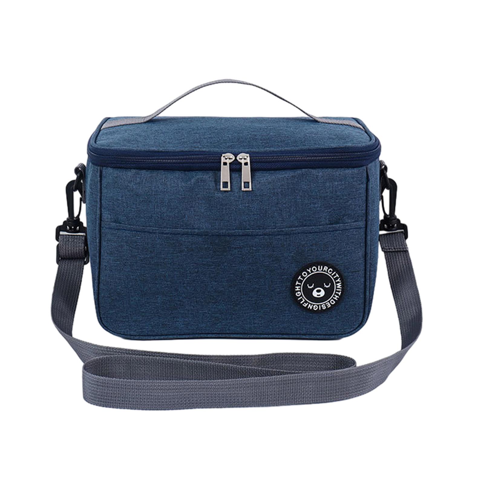 Стильная и прочная термосумка для ланча. Термосумки-холодильники сохранят вашу еду теплой в любом месте. M темно-синий