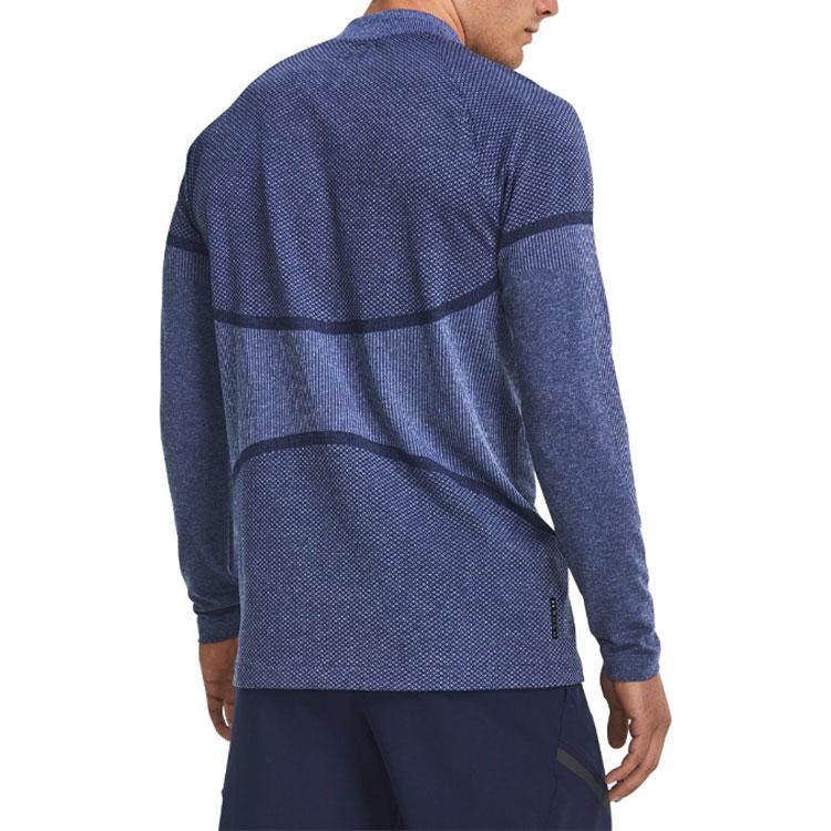 Under Armour Rush Series Solid Color Casual Crew Neck Long Sleeve T-Shirt Men Tops 1379283-410