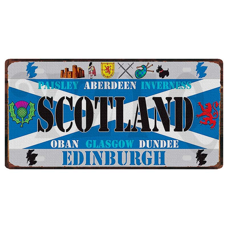 YZFQ Mexico Spain Metal Tin Sign Colombia USA Poster For Wall Restaurant Bar Home Decor 30X15CM Customizable DC-1512A