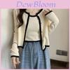 Knit Cardigan Set For Women With Wool And Ice Silk For Spring Casual Wear