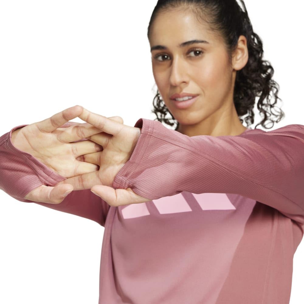 Adidas Běžecké Dlouhý Rukáv Run It Dlouhý Rukáv IEJ74 Karmínové Tričko Tričko Dámské Z Druhé Ruky (IW8458) J/S