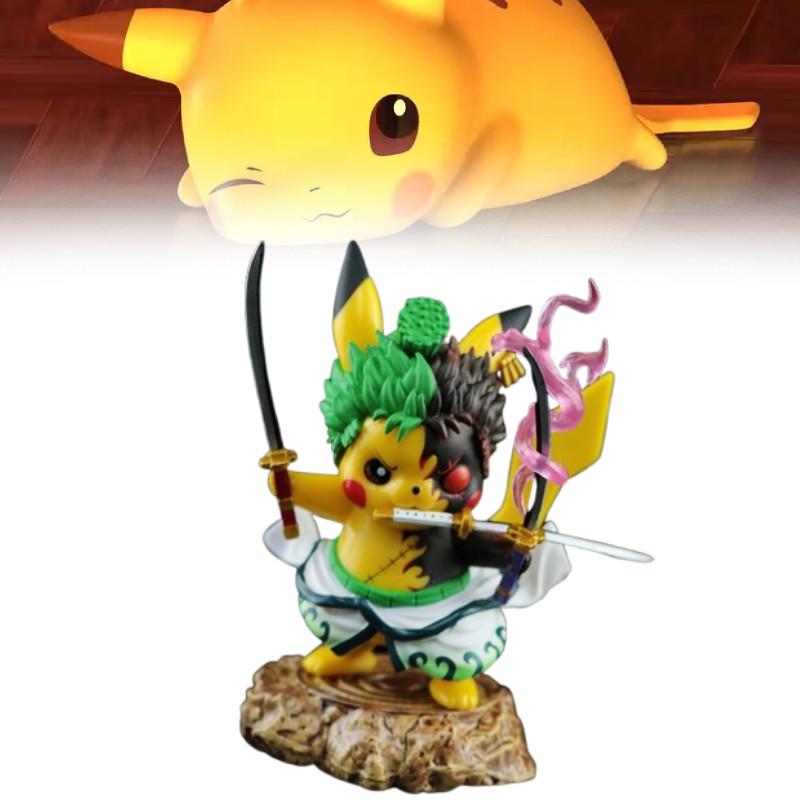 One Piece Roronoa Zoro Pikachu Action Figures Model Toy Desktop Gift Decoration
