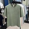 STORN Retro Heavyweight Solid Color Short Sleeved T-shirt Men Women Summer Street Trendy Washed Old Oversized Clothes