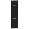 Apothecary Cabinet Black 30 X 41 X 118 Cm Particleboard