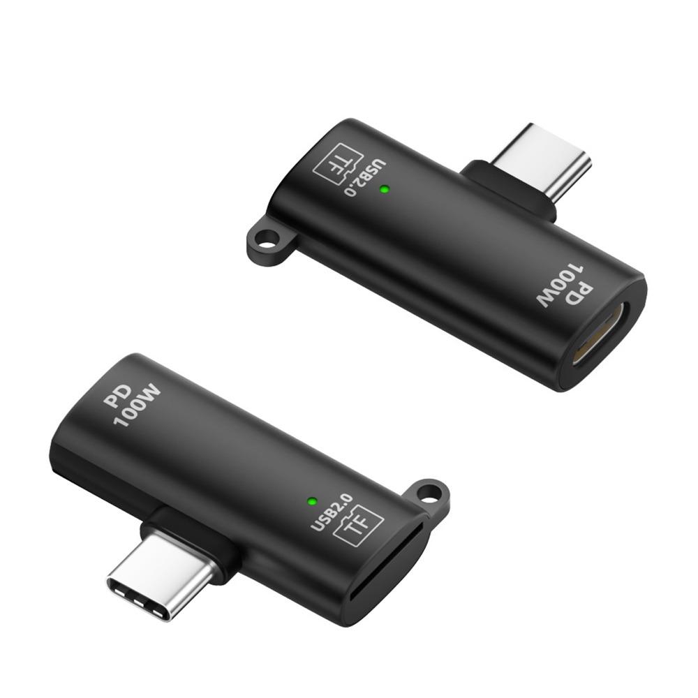 

PD 100W TF Card Reader Data Transfer Type-C Memory Card Reader for Phone Laptop Tablet чёрный