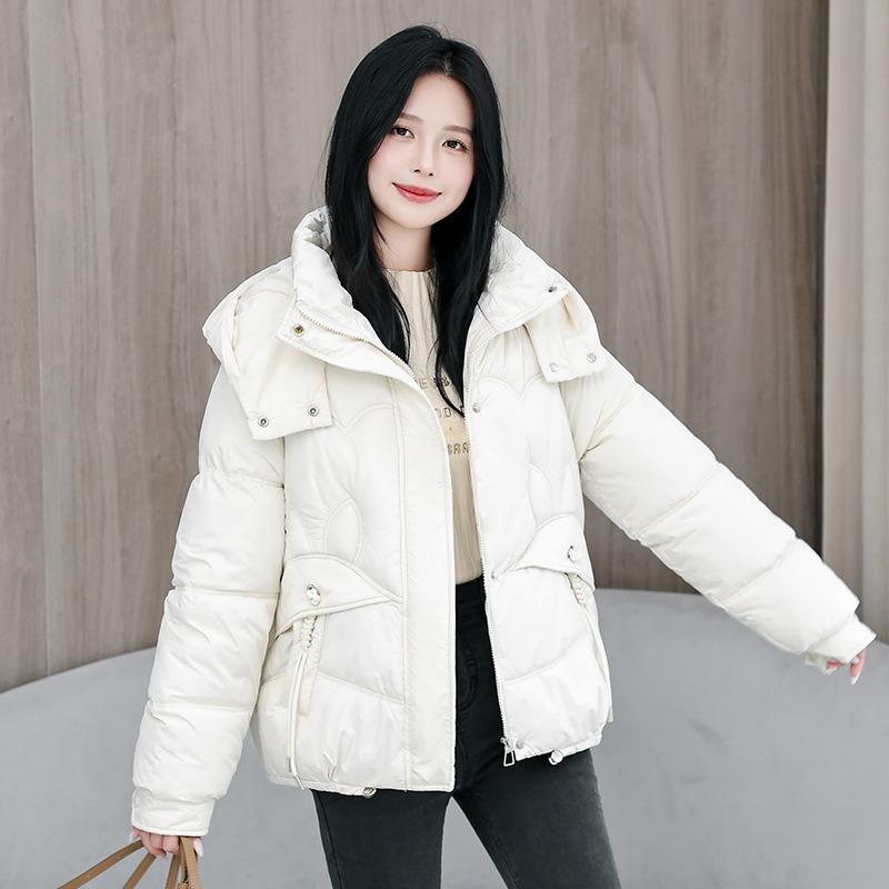 New down cotton clothes women's short short small thickened warm hooded winter bread clothes jacket tide