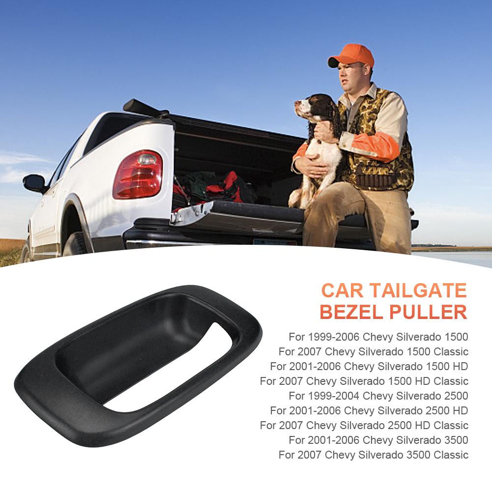 Car Rear Tailgate Handle Bezel Trim 15228539 Back Door Gate Handle 15997911 Door Handle Bezel for Chevy Silverado for GMC Sierra