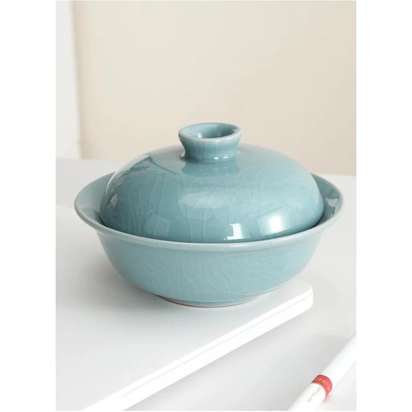 Ceramic Ashtray with Lid, Windproof Anti-Fly Ash for Home/Living Room/Office, Creative Vintage Design Smoke Tray