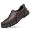 Fashion New Genuine Leather Handmade Shoes Casual Shoes for Men Flat Platform Walking Shoe Outdoor Footwear Loafers Breathable Sneakers