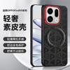 For Oppo Find X9 and X9 Pro Leather Case Magnetic Suction Contrast Color Keys Lens Frame Anti-Fingerprint Soft Silicone Cover