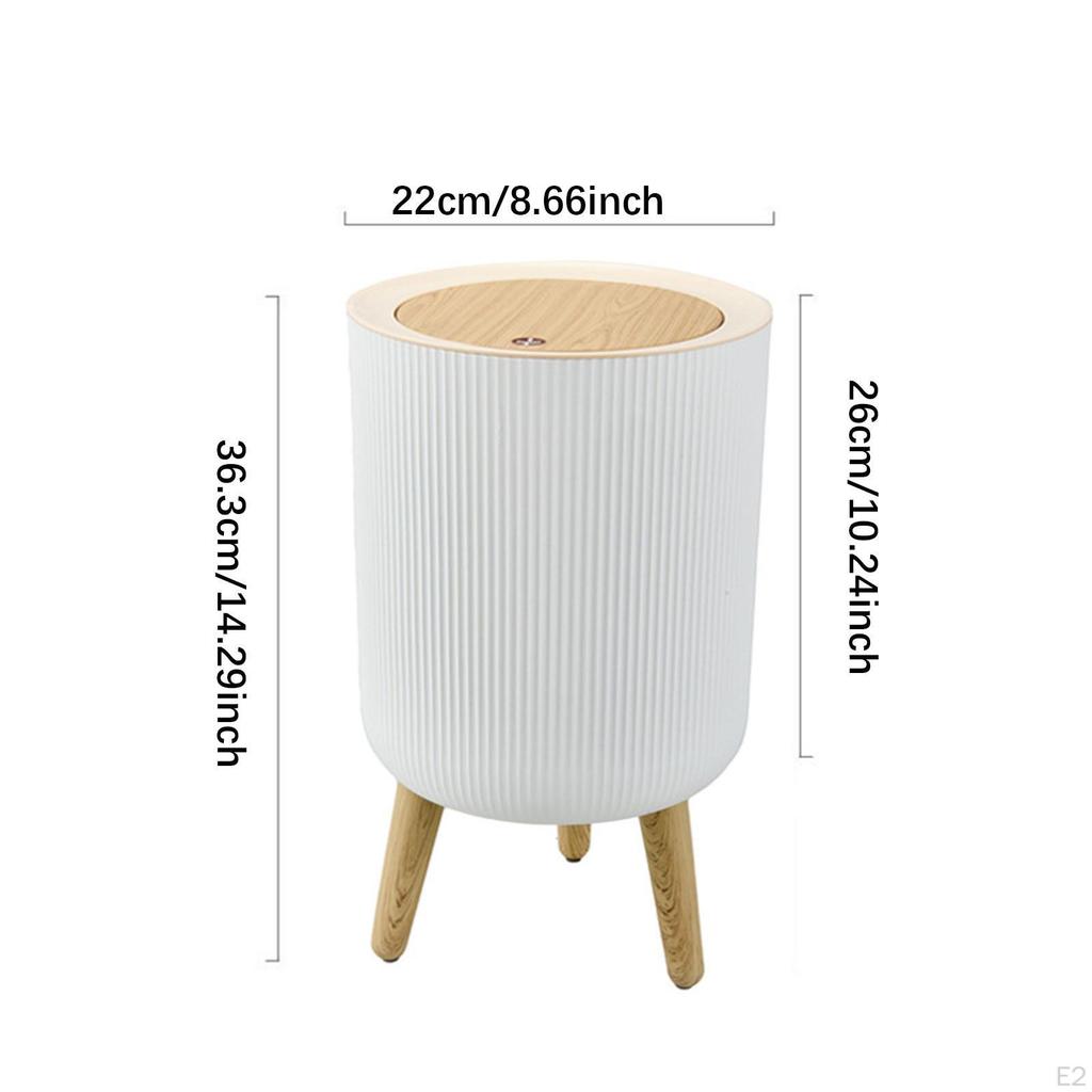 Bathroom Trash Can with Lid Dogproof Multipurpose Rubbish Bin Garbage for Guestroom