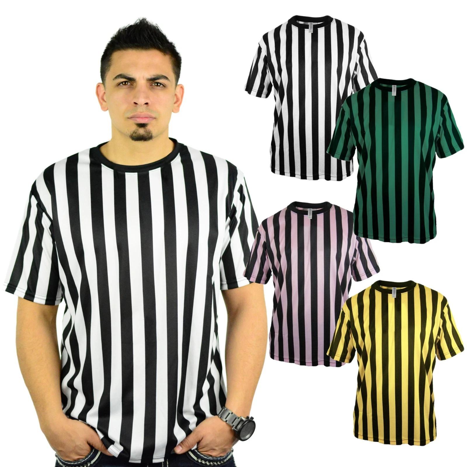 Mato & Hash Mens Crew Neck Ref Shirt Bar Referee Waitstaff T-Shirt Ref Costume 3XL