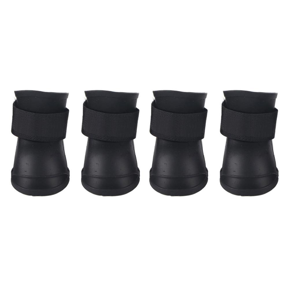 4pcs Flexible Pet Rain Boots Waterproof Waterproof Dog Boots Dog Rain Shoes Outdoor Travel