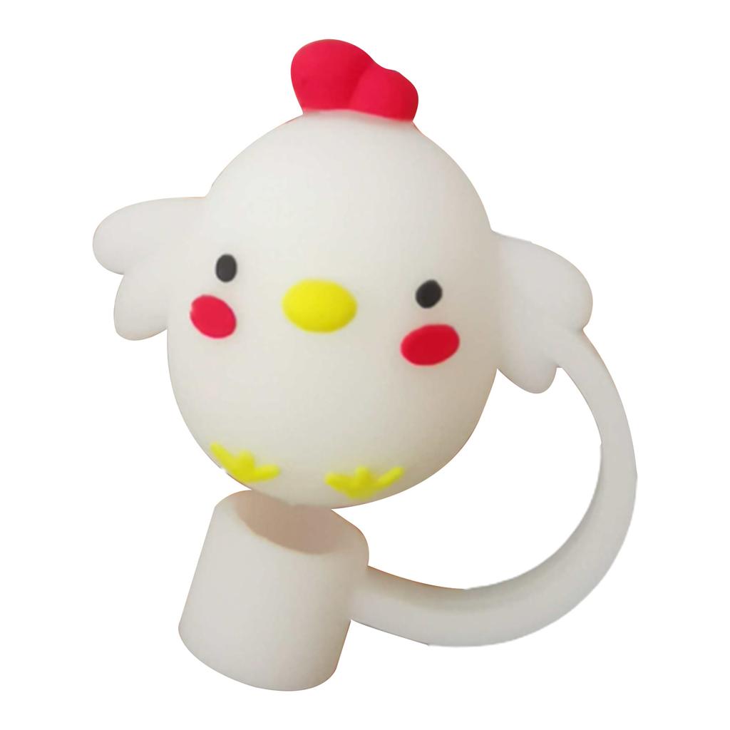 4/6/8pcs Silicone Straw Tips Cover Protection Dustproof Plugs For Straw Cap Cartoon Reusable Straw Protection Plug Accessories