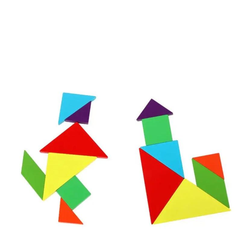 Hot Magnetic 3D Puzzle Geometric Shapes Tangram Jigsaw Board Kids Montessori Games Children Educational Wooden Toys