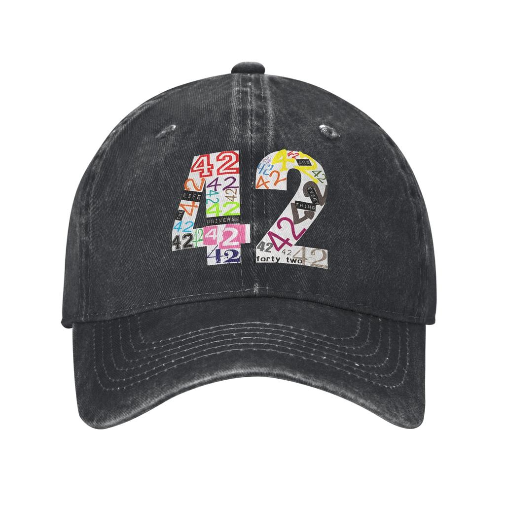 Keine Panik Die Antwort auf die Frage nach dem Leben dem Universum und dem ganzen Rest Douglas Adams Merch Baseballkappen Unisex Täglich Verstellbare Sonnenkappe