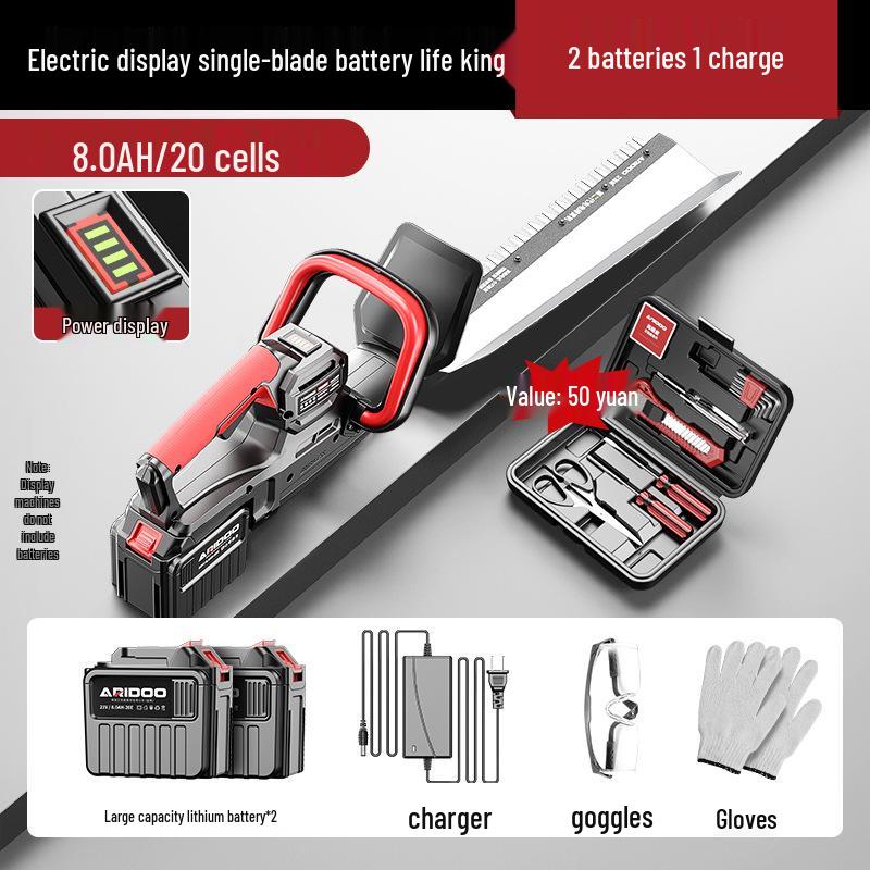 Rechargeable German Electric Hedge & Tea Tree Pruning Shears - Lithium Powered Garden Trimmer