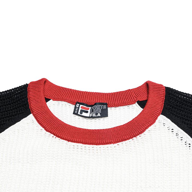 FILA Original Comfortable Short Sleeve Knit Top Women tops F11W639401FWT