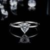 Moda triunghi din argint 925 tăiat 5*8MM VVS1 D Moissanite Real Moissanite Diamond 18K aur alb inel bijuterii logodna