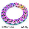Gioielli in Acciaio di Titanio Guangdong, Bracciale Braccialetto in Acciaio di Titanio, Bracciale Uomo Catena Cubana Semplice Creativa