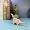OYLZ Adorable Small Ceramic Dinosaur Jewelry Ring Holder, Engagement, Wedding Ring Display Stand