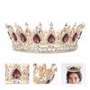 Hochzeit Haarschmuck Strass Tiara Runde Krone Handgefertigt Braut Abschlussball Schmuck