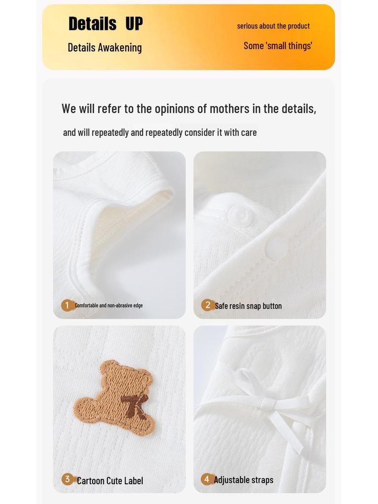 Newborn Double-Layer Quilted Cotton Vest for Boys & Girls - Spring/Autumn