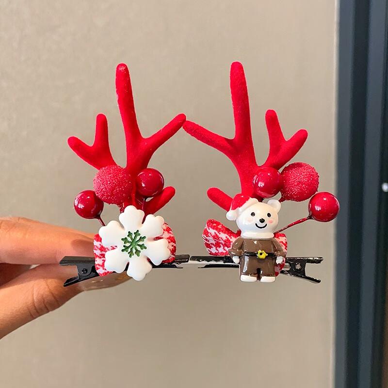 Cute Christmas Antler Hair Clips